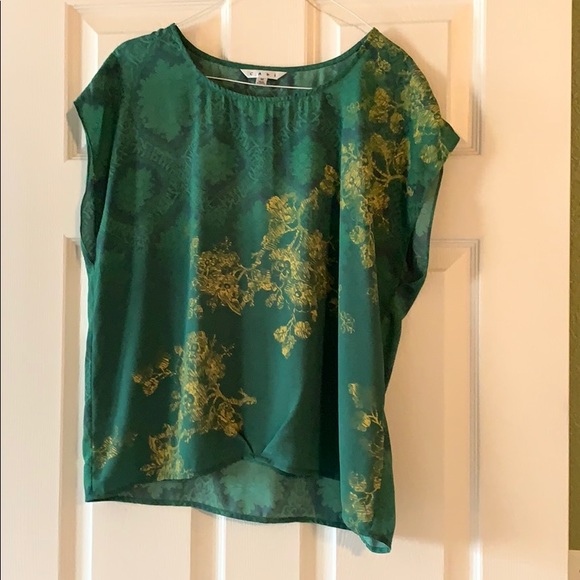 CAbi Tops - CAbi Green & Yellow Blouse, Size Medium, EUC